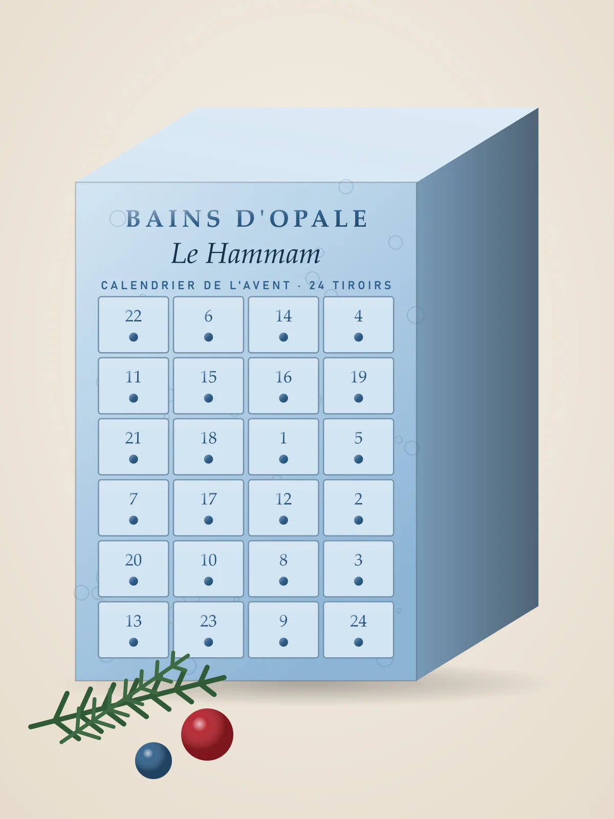 Calendrier de l'Avent « Le Hammam »