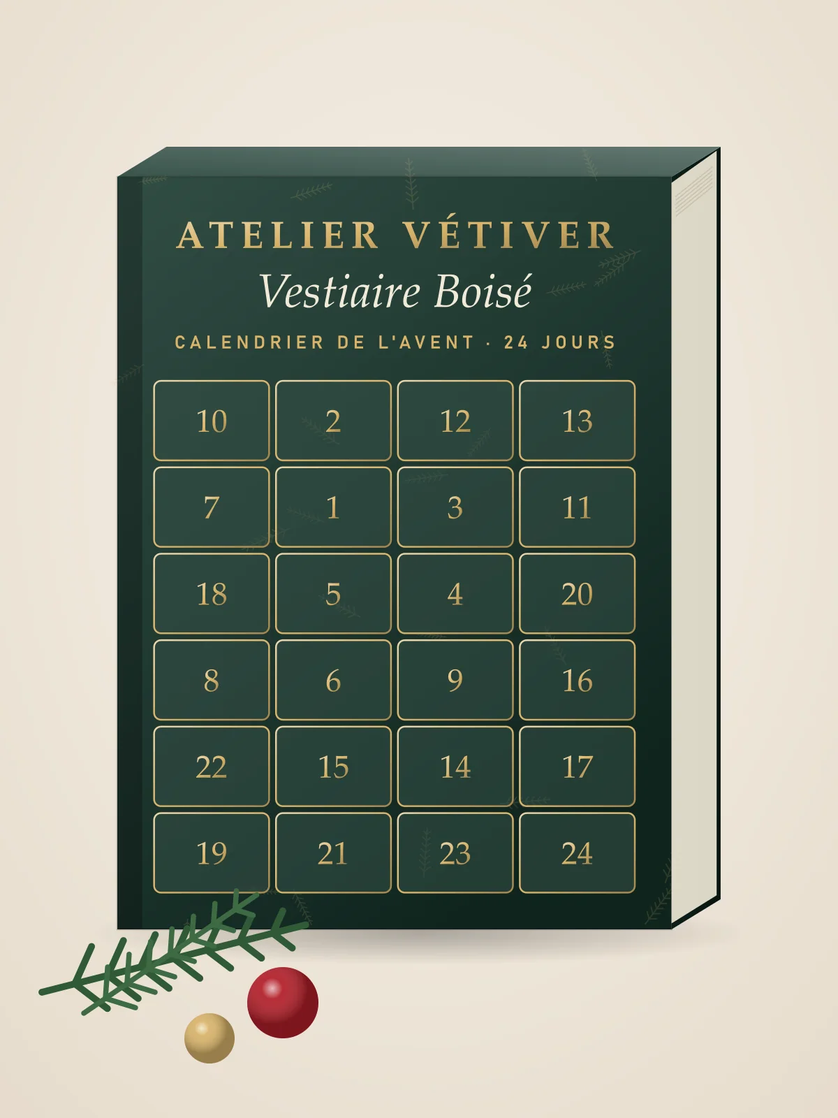 Calendrier de l'Avent « Vestiaire Boisé »