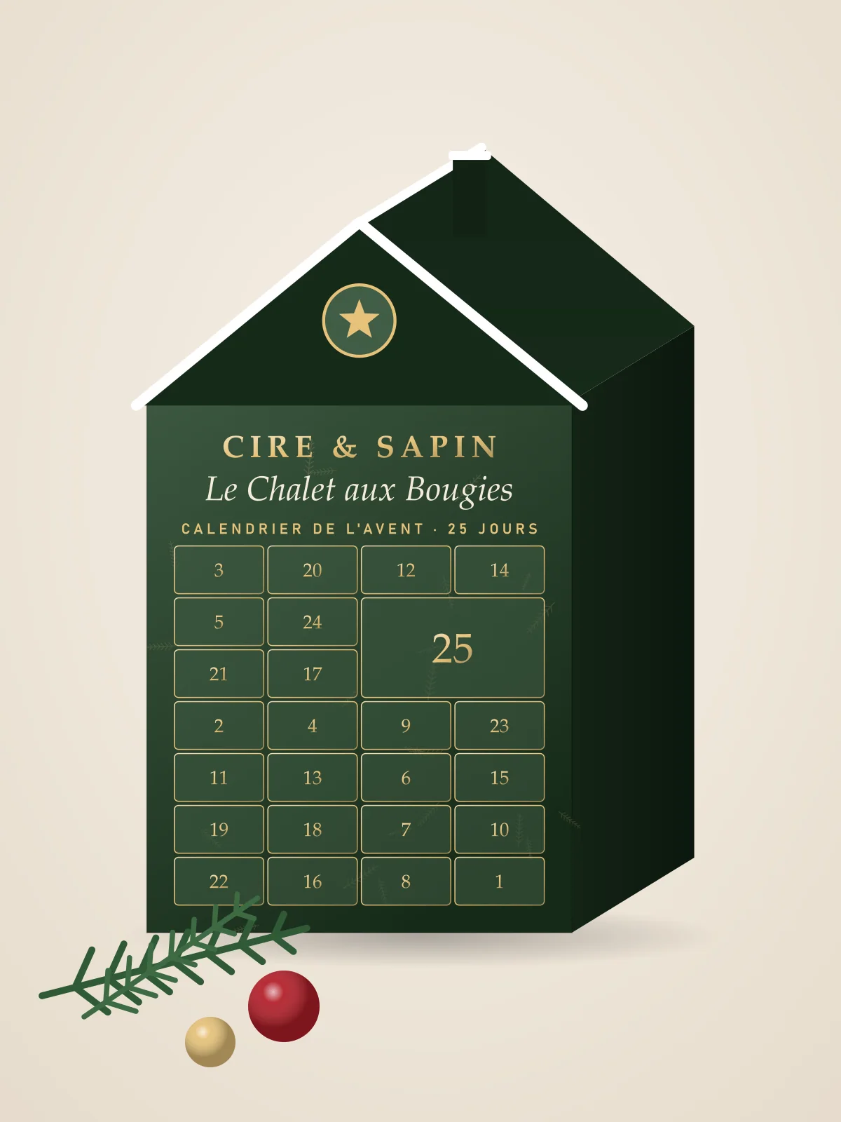 Calendrier de l'Avent « Le Chalet aux Bougies »