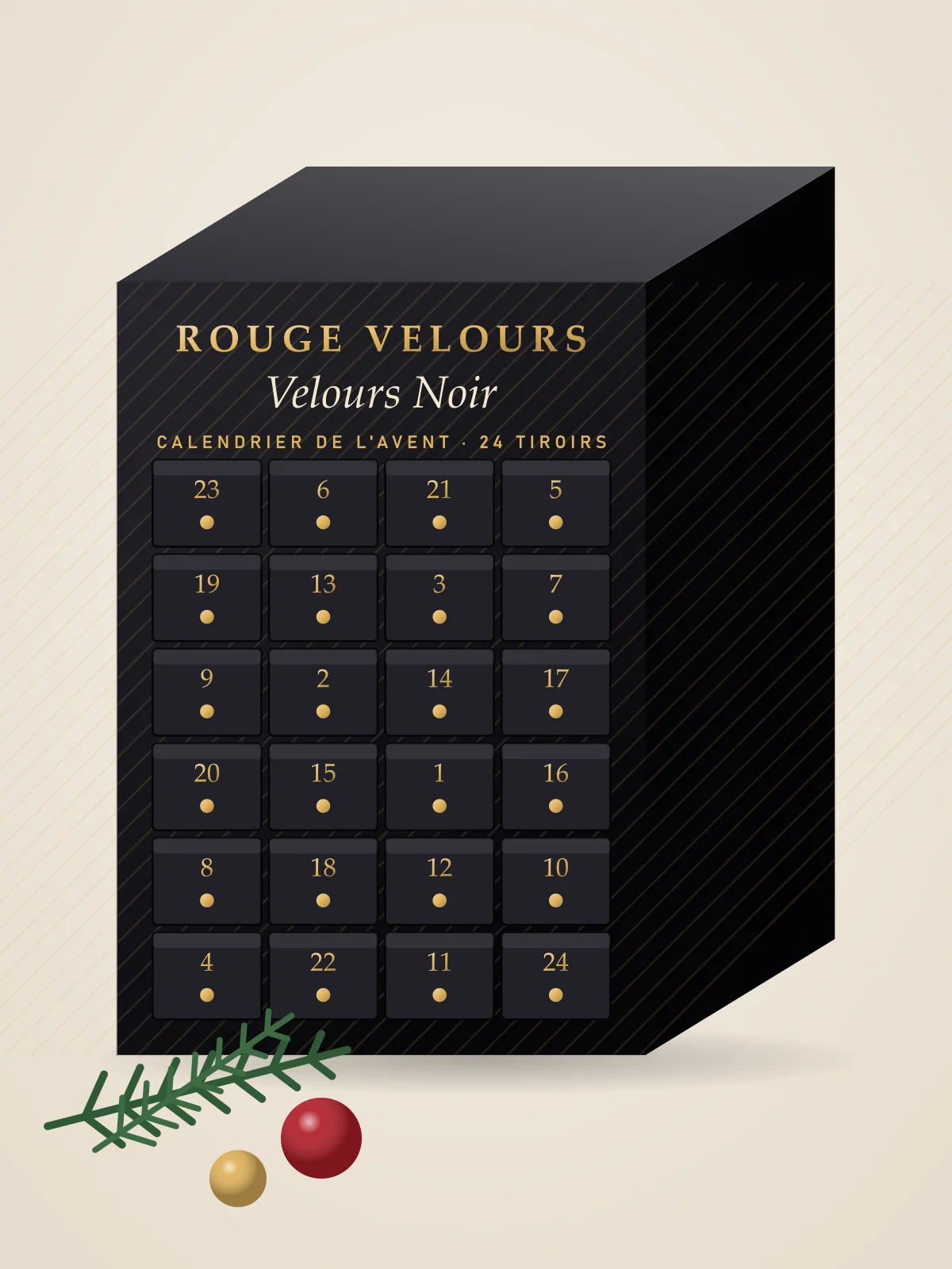 Calendrier de l'Avent « Velours Noir »