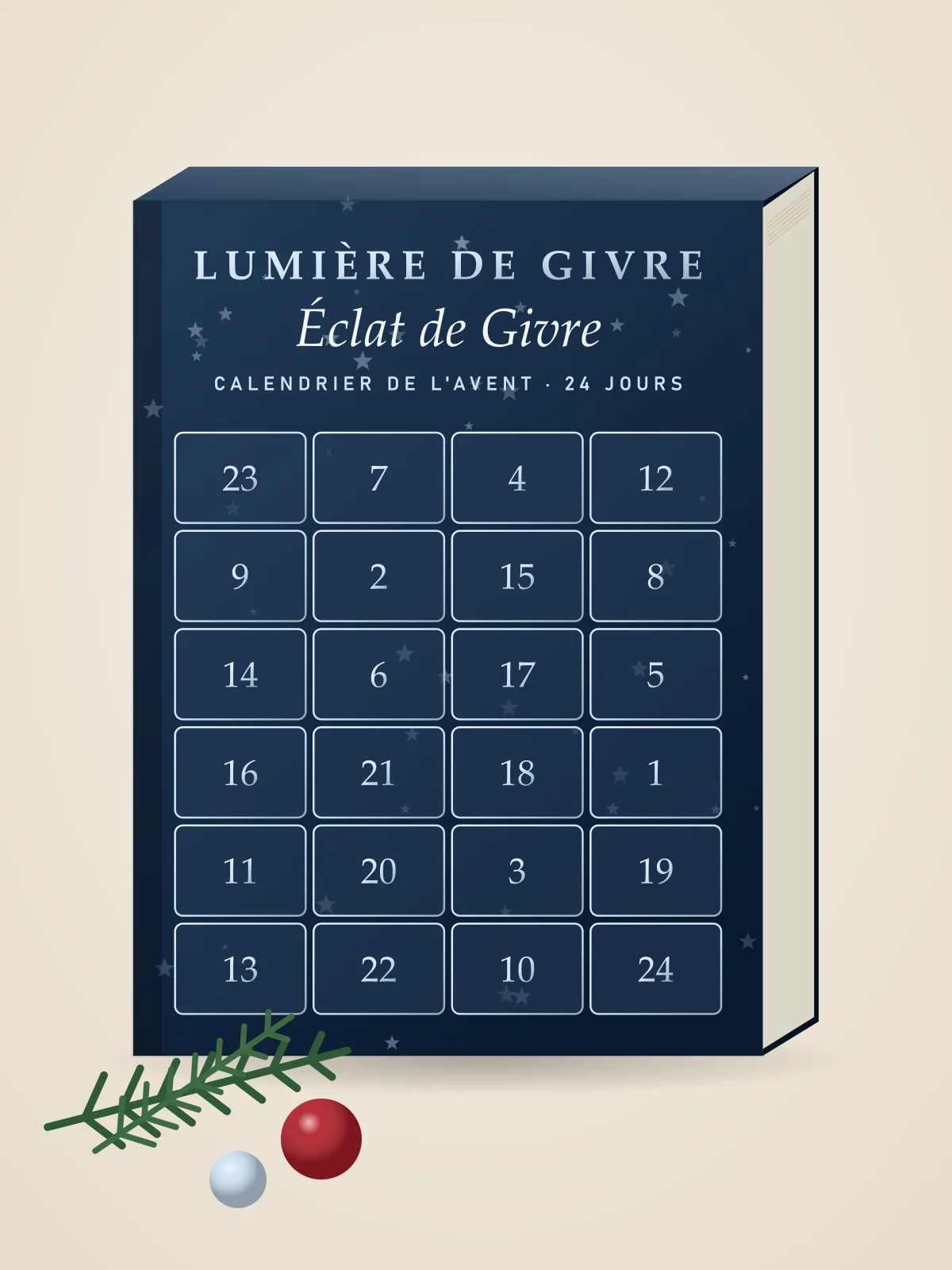 Calendrier de l'Avent « Éclat de Givre »